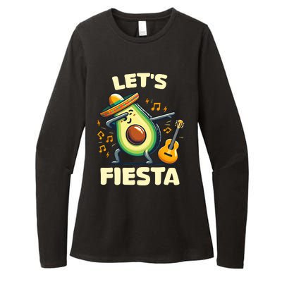 LetS Fiesta Dabbing Avocado Funny Cinco De Mayo Party Womens CVC Long Sleeve Shirt