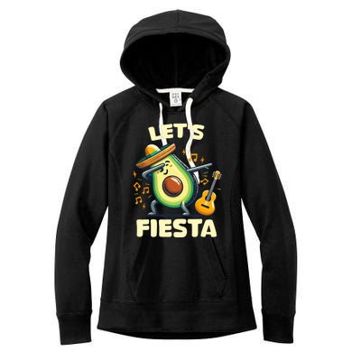 LetS Fiesta Dabbing Avocado Funny Cinco De Mayo Party Women's Fleece Hoodie