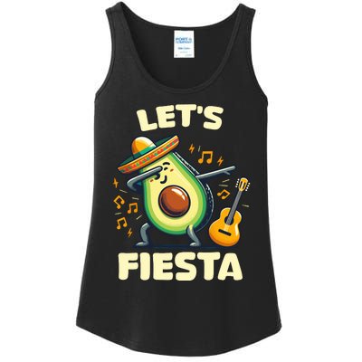 LetS Fiesta Dabbing Avocado Funny Cinco De Mayo Party Ladies Essential Tank