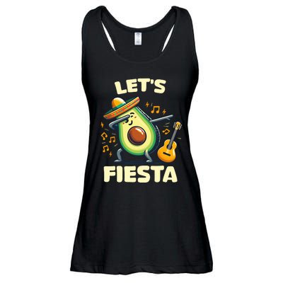 LetS Fiesta Dabbing Avocado Funny Cinco De Mayo Party Ladies Essential Flowy Tank