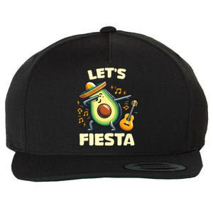 LetS Fiesta Dabbing Avocado Funny Cinco De Mayo Party Wool Snapback Cap