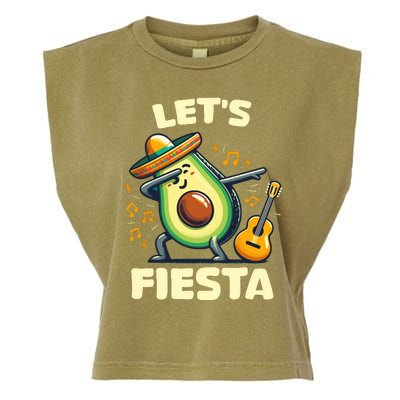 LetS Fiesta Dabbing Avocado Funny Cinco De Mayo Party Garment-Dyed Women's Muscle Tee