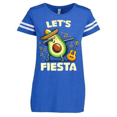 LetS Fiesta Dabbing Avocado Funny Cinco De Mayo Party Enza Ladies Jersey Football T-Shirt