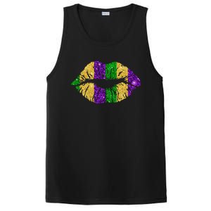 Lips Fleur De Lys Funny Mardi Gras Carnival Party Meaningful Gift PosiCharge Competitor Tank