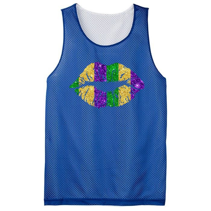 Lips Fleur De Lys Funny Mardi Gras Carnival Party Meaningful Gift Mesh Reversible Basketball Jersey Tank