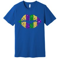 Lips Fleur De Lys Funny Mardi Gras Carnival Party Meaningful Gift Premium T-Shirt