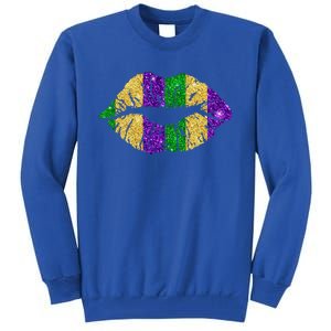 Lips Fleur De Lys Funny Mardi Gras Carnival Party Meaningful Gift Tall Sweatshirt