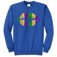 Lips Fleur De Lys Funny Mardi Gras Carnival Party Meaningful Gift Tall Sweatshirt