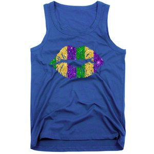 Lips Fleur De Lys Funny Mardi Gras Carnival Party Meaningful Gift Tank Top