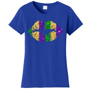 Lips Fleur De Lys Funny Mardi Gras Carnival Party Meaningful Gift Women's T-Shirt