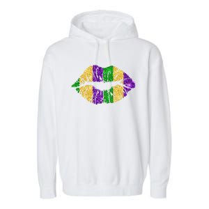 Lips Fleur De Lys Funny Mardi Gras Carnival Party Meaningful Gift Garment-Dyed Fleece Hoodie