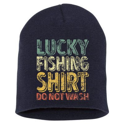 Lucky Fishing Do Not Wash Fisherman Christmas Short Acrylic Beanie