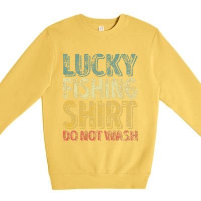 Lucky Fishing Do Not Wash Fisherman Christmas Premium Crewneck Sweatshirt