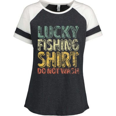 Lucky Fishing Do Not Wash Fisherman Christmas Enza Ladies Jersey Colorblock Tee