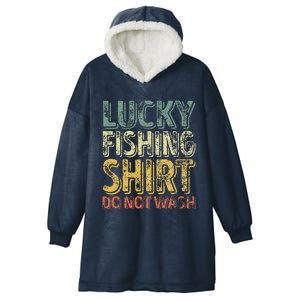 Lucky Fishing Do Not Wash Fisherman Christmas Hooded Wearable Blanket