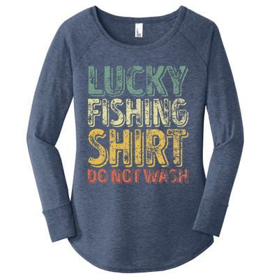 Lucky Fishing Do Not Wash Fisherman Christmas Women's Perfect Tri Tunic Long Sleeve Shirt