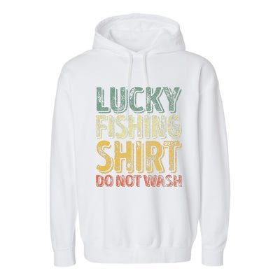 Lucky Fishing Do Not Wash Fisherman Christmas Garment-Dyed Fleece Hoodie