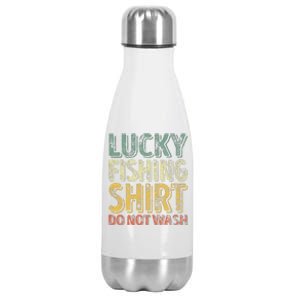 Lucky Fishing Do Not Wash Fisherman Christmas Stainless Steel Insulated Water Bottle