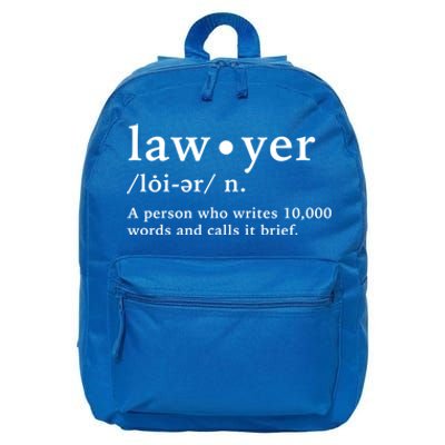 Lawyer Funny Dictionary Definition Gift 16 in Basic Backpack