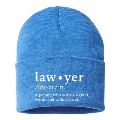 Lawyer Funny Dictionary Definition Gift Sustainable Knit Beanie