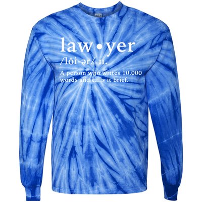 Lawyer Funny Dictionary Definition Gift Tie-Dye Long Sleeve Shirt