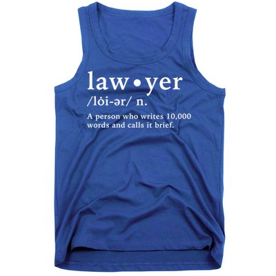 Lawyer Funny Dictionary Definition Gift Tank Top