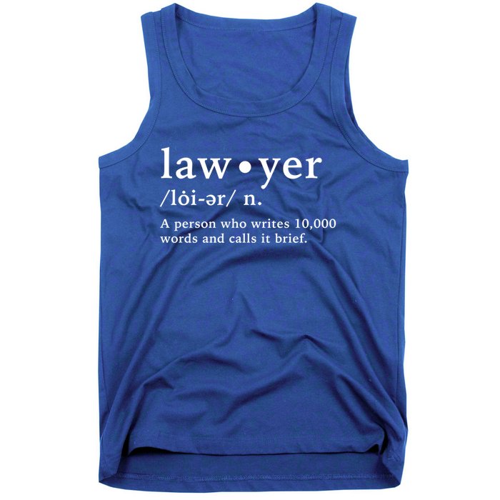 Lawyer Funny Dictionary Definition Gift Tank Top