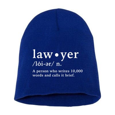 Lawyer Funny Dictionary Definition Gift Short Acrylic Beanie