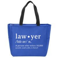 Lawyer Funny Dictionary Definition Gift Zip Tote Bag