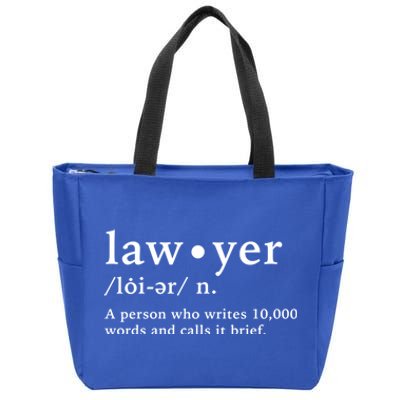 Lawyer Funny Dictionary Definition Gift Zip Tote Bag