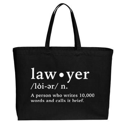 Lawyer Funny Dictionary Definition Gift Cotton Canvas Jumbo Tote