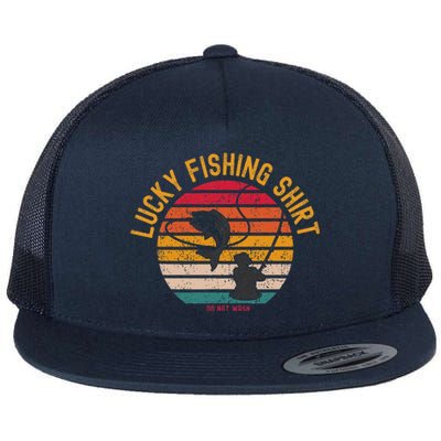 Lucky Fishing Do Not Wash Fishing Flat Bill Trucker Hat