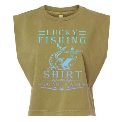 Lucky Fishing Do Not Wash Vintage Fishing Lover Garment-Dyed Women's Muscle Tee