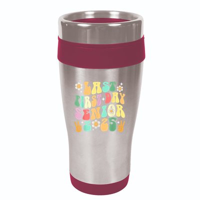Last First Day Senior 2025 Back To School 2024 16oz Travel Tumbler