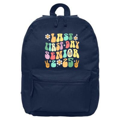 Last First Day Senior 2025 Back To School 2024 16 in Basic Backpack
