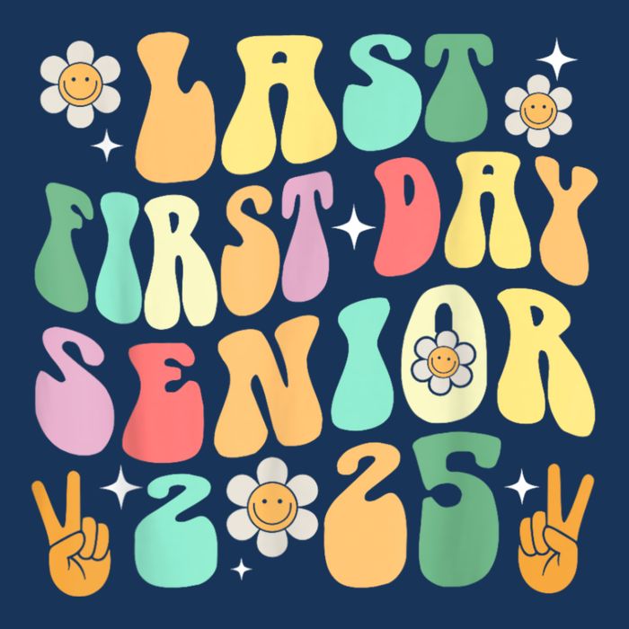 Last First Day Senior 2025 Back To School 2024 16 in Basic Backpack