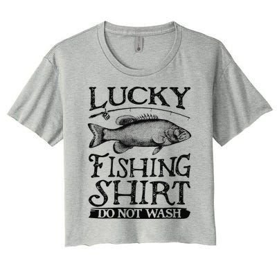 Lucky Fishing Do Not Wash Fishing Women's Crop Top Tee