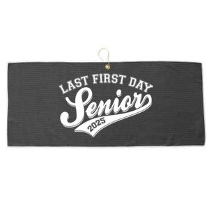 Last First Day Senior 2025 Graduate Graduation Large Microfiber Waffle Golf Towel