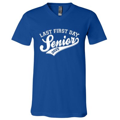 Last First Day Senior 2025 Graduate Graduation V-Neck T-Shirt