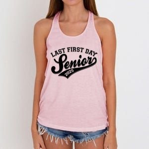 Last First Day Senior 2025 Graduate Graduation Women's Knotted Racerback Tank