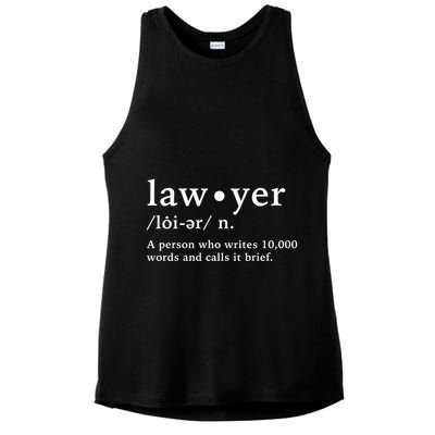 Lawyer Funny Dictionary Definition Meaningful Gift Ladies PosiCharge Tri-Blend Wicking Tank