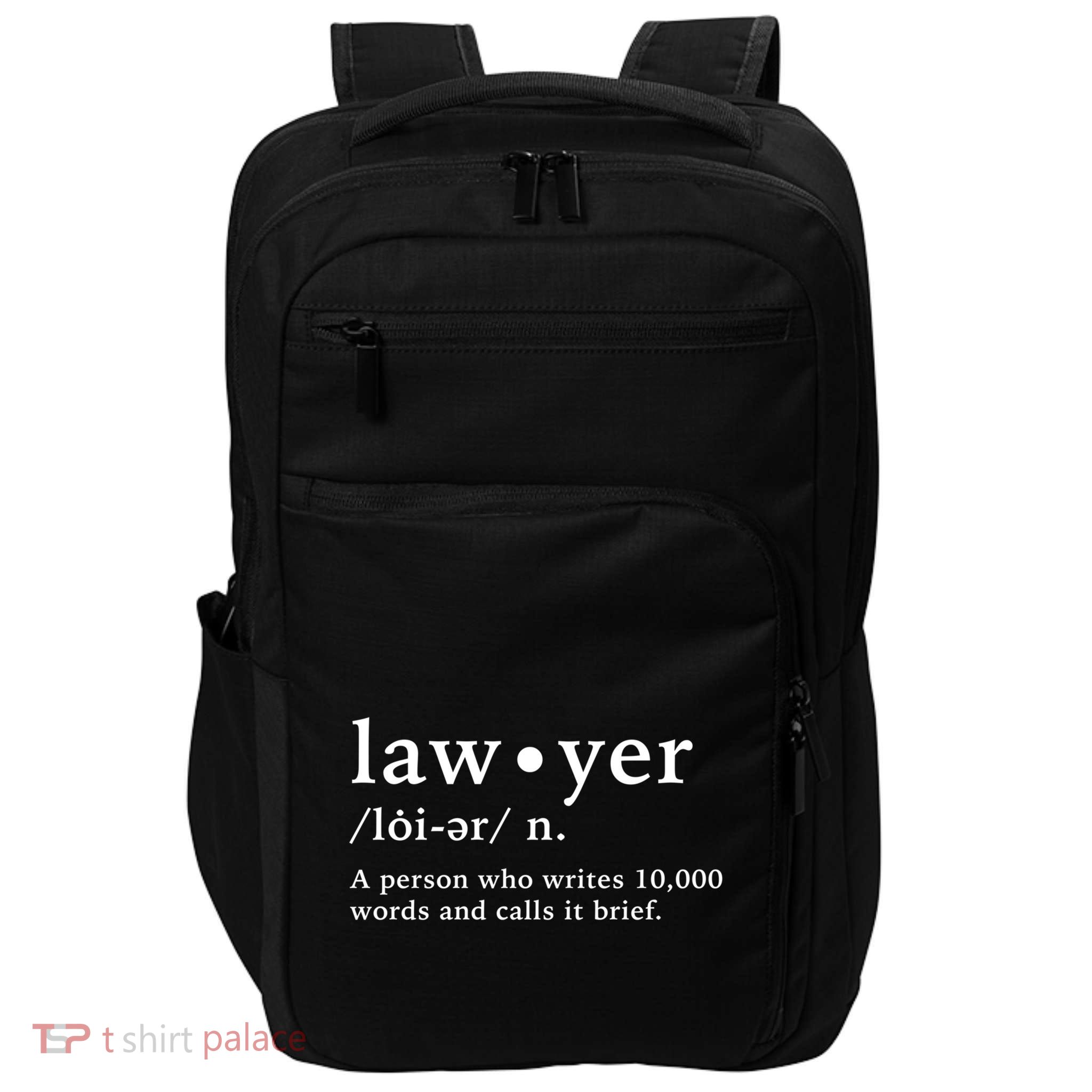 Lawyer Funny Dictionary Definition Meaningful Gift Impact Tech Backpack