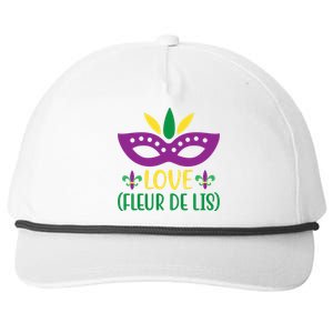 Love Fleur De Lis Snapback Five-Panel Rope Hat