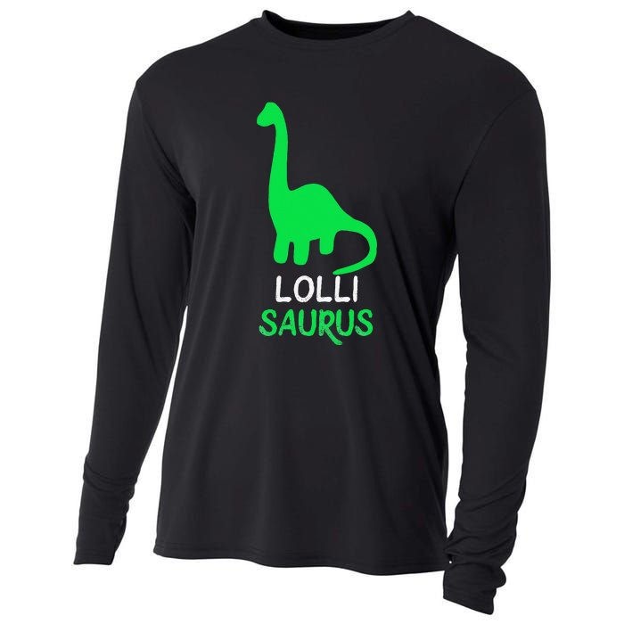 LolliSaurus Funny Dino Dinosaur LolliSaurus Cooling Performance Long Sleeve Crew