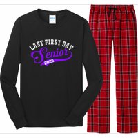 Last First Day Senior 2025 Gift Class Of 2025 Back To School Long Sleeve Pajama Set