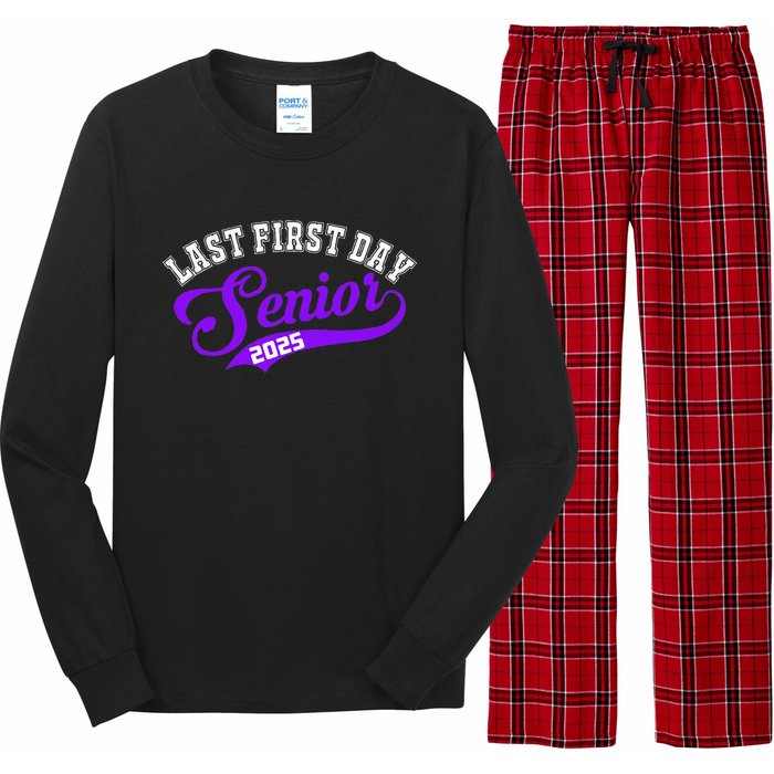 Last First Day Senior 2025 Gift Class Of 2025 Back To School Long Sleeve Pajama Set