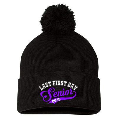 Last First Day Senior 2025 Gift Class Of 2025 Back To School Pom Pom 12in Knit Beanie
