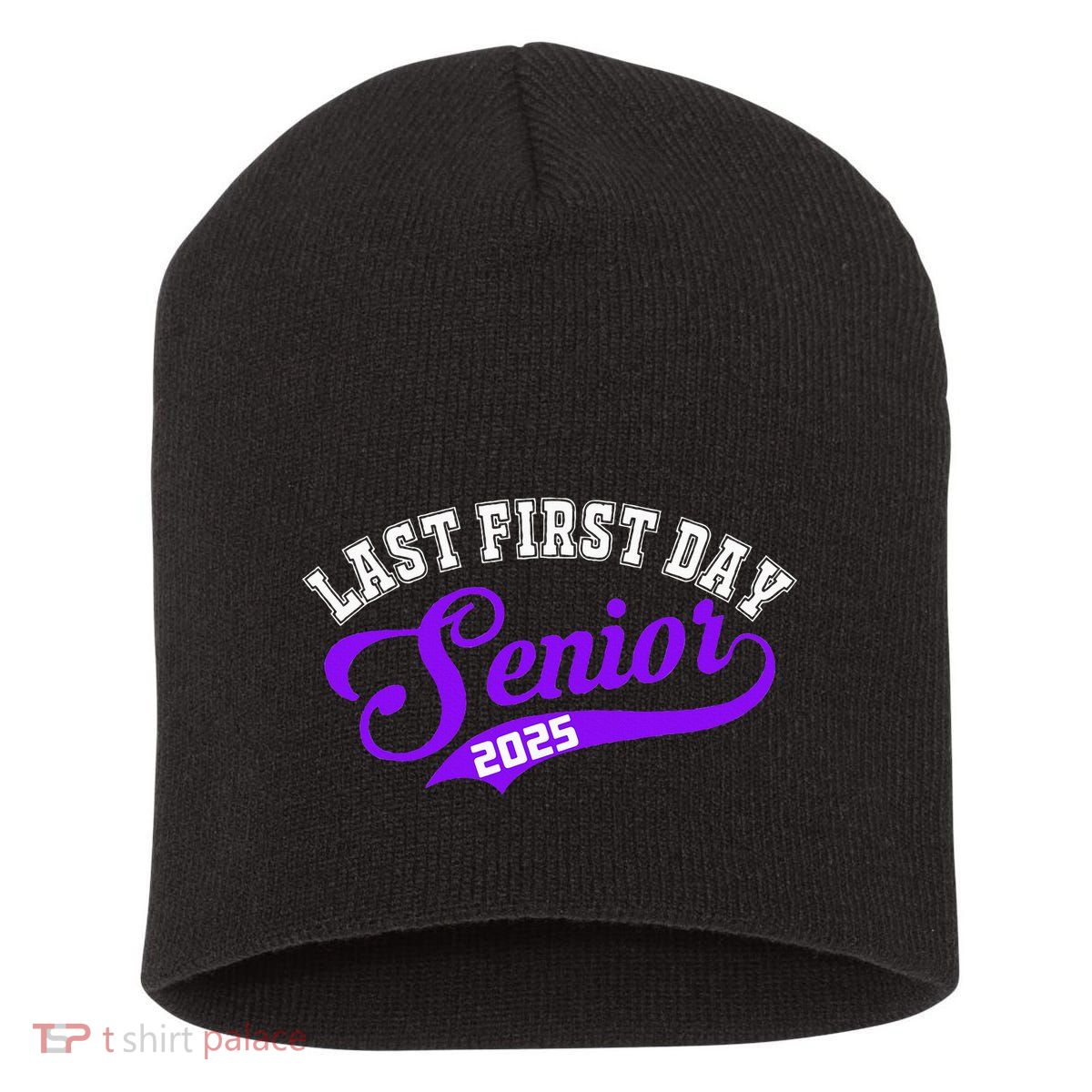 Last First Day Senior 2025 Gift Class Of 2025 Back To School Short Acrylic Beanie