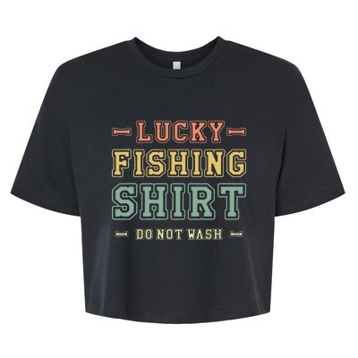 Lucky Fishing Do Not Wash Vintage Fishing Lover Bella+Canvas Jersey Crop Tee