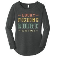 Lucky Fishing Do Not Wash Vintage Fishing Lover Women's Perfect Tri Tunic Long Sleeve Shirt